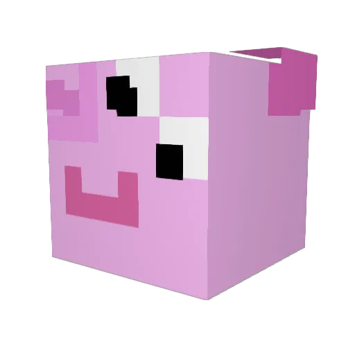 Oqty Minecraft avatar head, 3D render