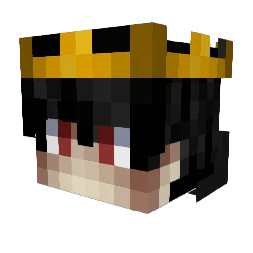 Or1g1n3 Minecraft avatar head, 3D render