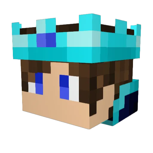 OrBiTaL1820 Minecraft avatar head, 3D render
