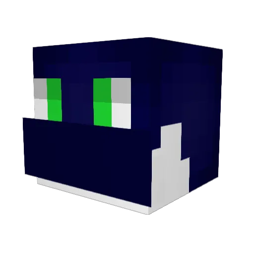 OrCase Minecraft avatar head, 3D render