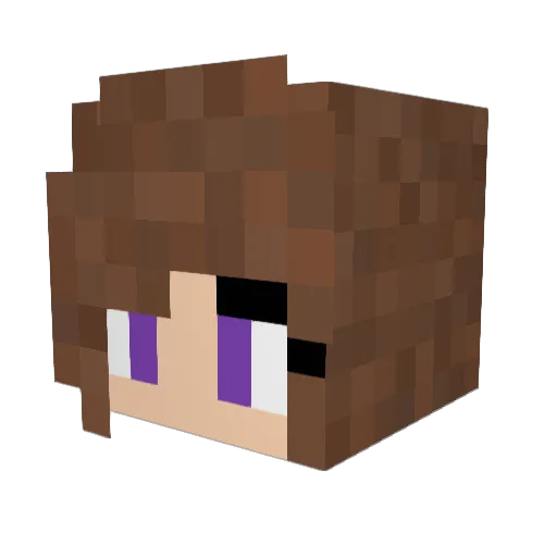 OrCoPz Minecraft avatar head, 3D render