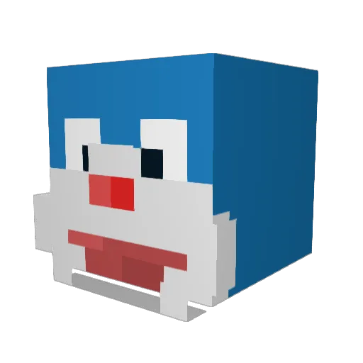 OrFrisbee Minecraft avatar head, 3D render