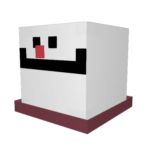 OrGDaV Minecraft avatar head, 3D render