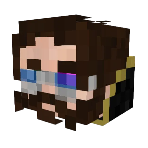 OrV_X Minecraft avatar head, 3D render