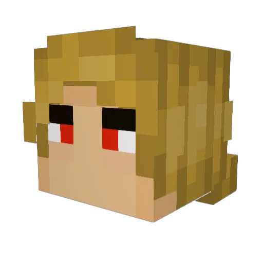 OrYa980 Minecraft avatar head, 3D render
