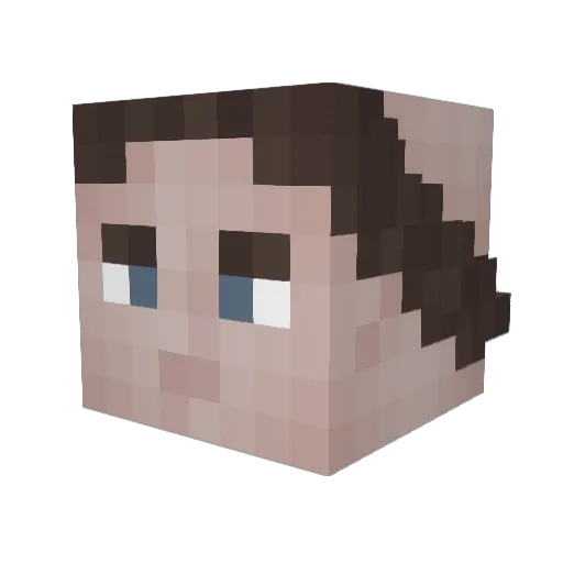 OraEtLabora_ Minecraft avatar head, 3D render