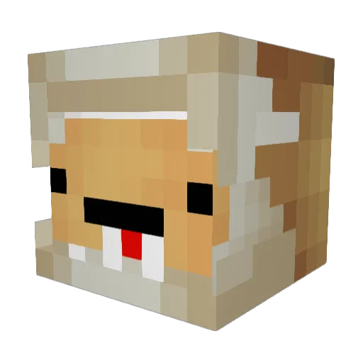 Oraal Minecraft avatar head, 3D render