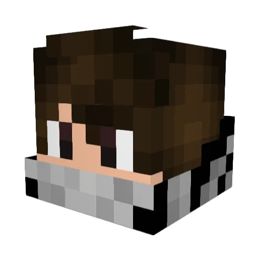 Oraceon Minecraft avatar head, 3D render