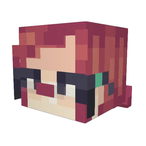 Oraculousx Minecraft avatar head, 3D render