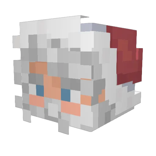 Oraj3 Minecraft avatar head, 3D render