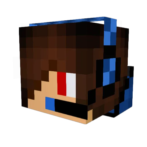 OrajiJa Minecraft avatar head, 3D render
