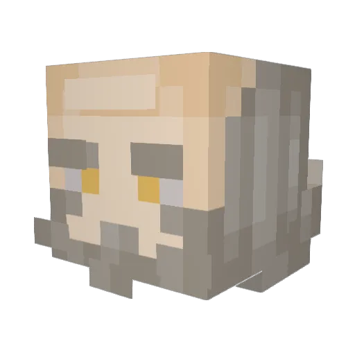 Orale Minecraft avatar head, 3D render