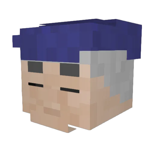 Orang89 Minecraft avatar head, 3D render