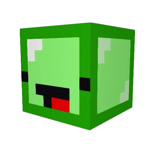OrangPorang Minecraft avatar head, 3D render