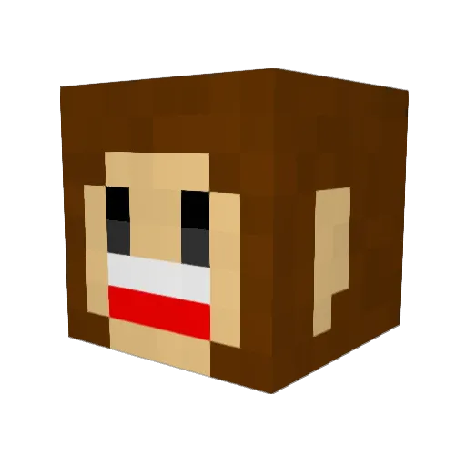 OrangUtanO Minecraft avatar head, 3D render