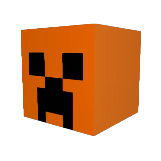 Orange00014 Minecraft avatar head, 3D render