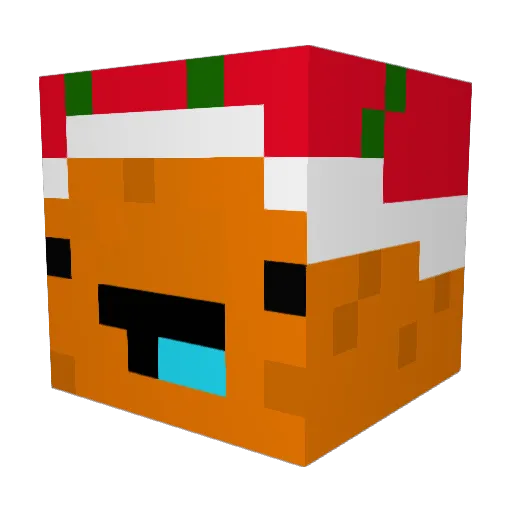 Orange360 Minecraft avatar head, 3D render