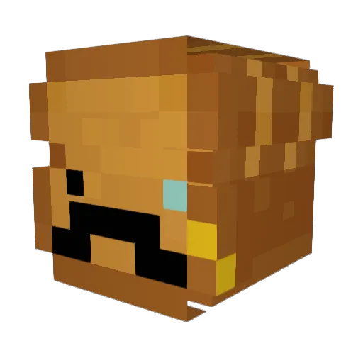 Orange846075 Minecraft avatar head, 3D render