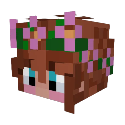 OrangeBlocky Minecraft avatar head, 3D render