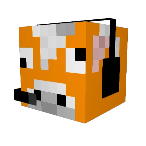 OrangeCow672 Minecraft avatar head, 3D render
