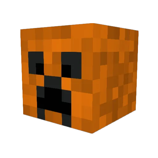 OrangeCreeper102 Minecraft avatar head, 3D render