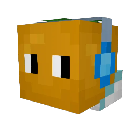OrangeDJ Minecraft avatar head, 3D render