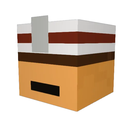 OrangeDrummer44 Minecraft avatar head, 3D render
