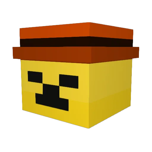 OrangeFantaKid Minecraft avatar head, 3D render