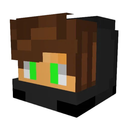 OrangeFlower3 Minecraft avatar head, 3D render