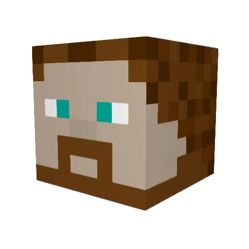 OrangeGood Minecraft avatar head, 3D render