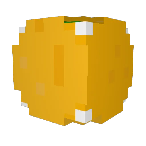OrangeHairMan1_ Minecraft avatar head, 3D render