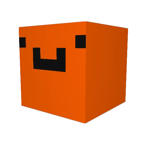 OrangeJosh Minecraft avatar head, 3D render