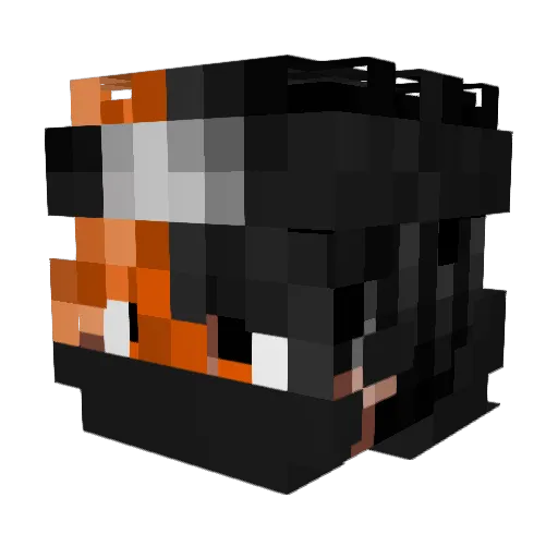 OrangeLightningz Minecraft avatar head, 3D render