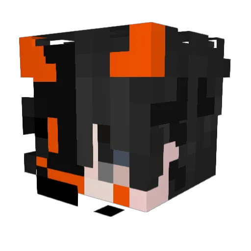 OrangeMan432 Minecraft avatar head, 3D render