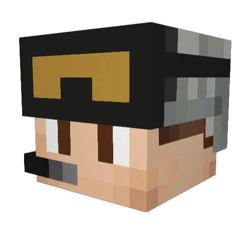 OrangeMango Minecraft avatar head, 3D render