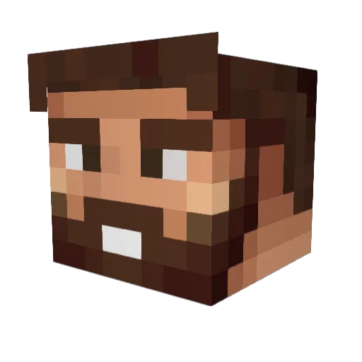 OrangeOrca Minecraft avatar head, 3D render