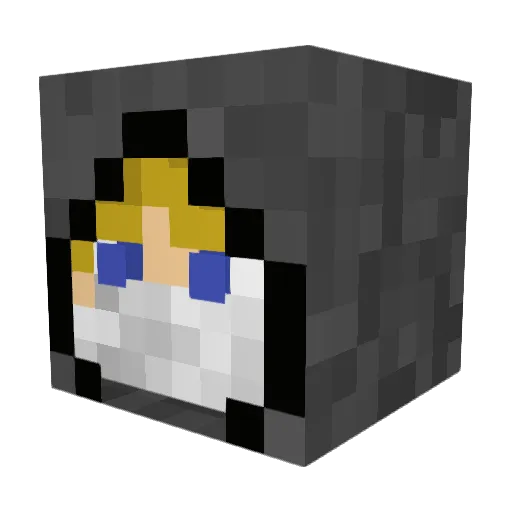 OrangePanter Minecraft avatar head, 3D render
