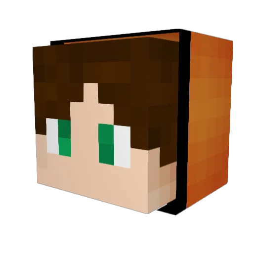 OrangePlayah Minecraft avatar head, 3D render