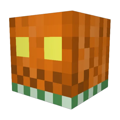 OrangePuding Minecraft avatar head, 3D render