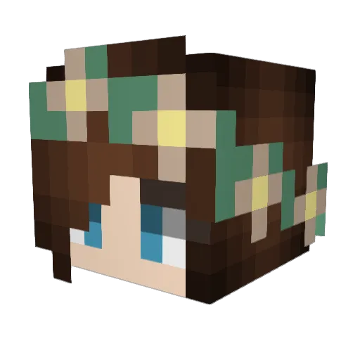 OrangeSherbert24 Minecraft avatar head, 3D render