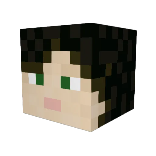 OrangeSherbert Minecraft avatar head, 3D render