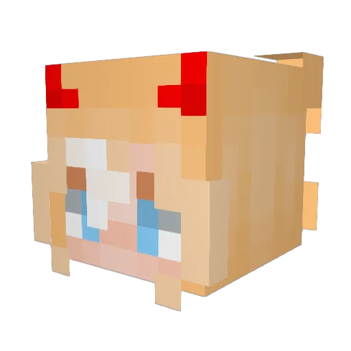 OrangeSpout Minecraft avatar head, 3D render