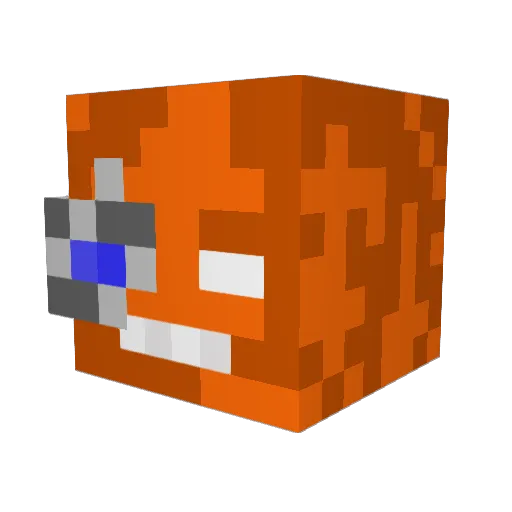 OrangeWither999 Minecraft avatar head, 3D render