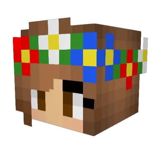 OrangeX1 Minecraft avatar head, 3D render