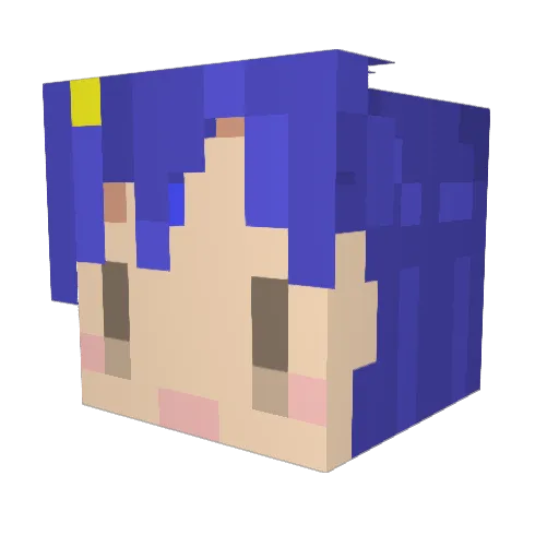 Orange_765 Minecraft avatar head, 3D render