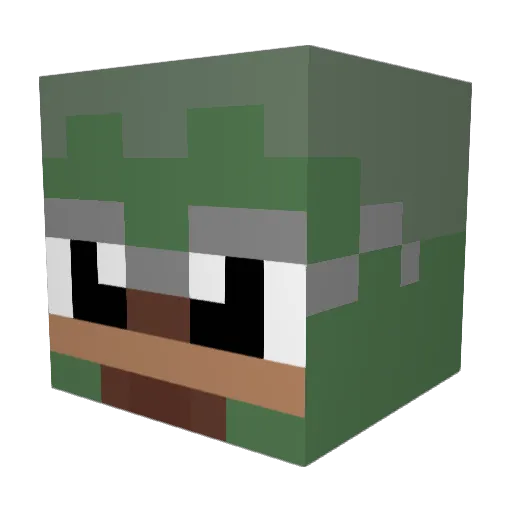 Orange_Fru1t Minecraft avatar head, 3D render