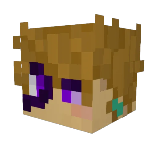 Orange_Jellyfish Minecraft avatar head, 3D render