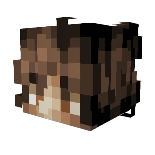 Orange_Kream_ Minecraft avatar head, 3D render