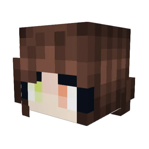 Orange_Lambda Minecraft avatar head, 3D render