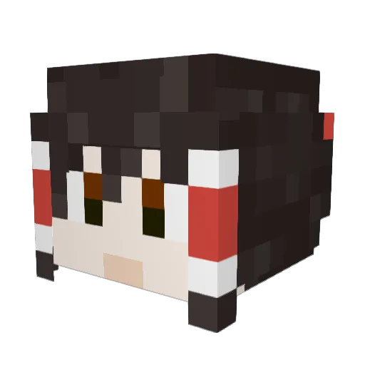 Orange_Piece Minecraft avatar head, 3D render